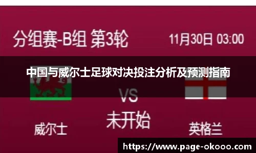 中国与威尔士足球对决投注分析及预测指南